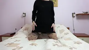 Anal Wanking in Layered Nylons