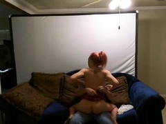 Redhead Girl Sex with inexperienced nerd
