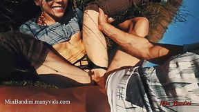 Fit Teen Mia Bandini Takes Outdoor Cumshot and Blowjob