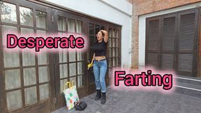 Locked in and desperate releasing farts