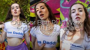 Outdoor Butt Plug Walk ends with Big POV Facial
