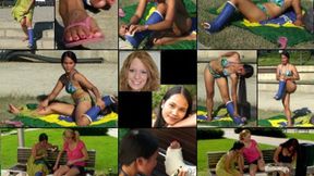 Seyamon *Med* SLWC Bikini Yoga and Cast Signing with Brit (SLWC) with Foot Play (in HD 1920X1080)