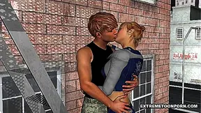 3D Anime Babe Fucks Hardcore Outdoors for Pussy-Sopping Orgasm