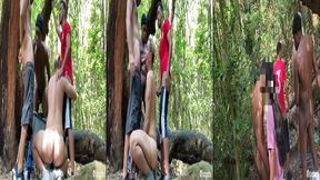 varios homens fodendo o passivo no parque