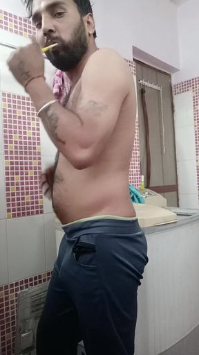 Rajasthani Hairy Indian Desi Man show penis
