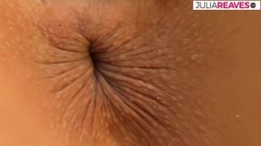 Hot girl moans as she fucks her pussy with a long dildo