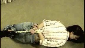 Kobe Lee Hogtied & Gagged on the Floor!