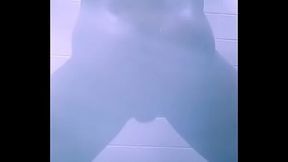 Shower twerking with mark