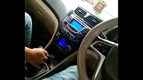 NRI girl masterbate to her boyfriend in car