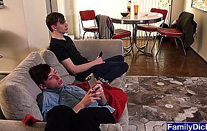 Horny stepdad anal fucks blindfolded twink stepson raw