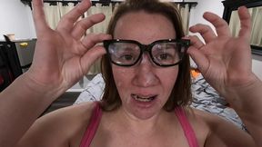 He interrupted my reading to fuck me and cum on my glasses