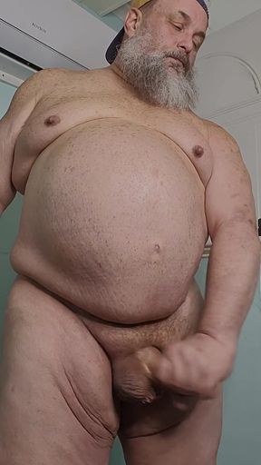 Big Man Jerks His Big Cock