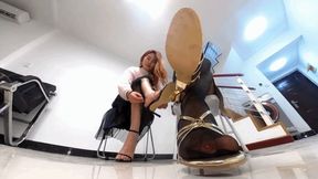 YIDE and Anna black stockings teasing 360VR4K