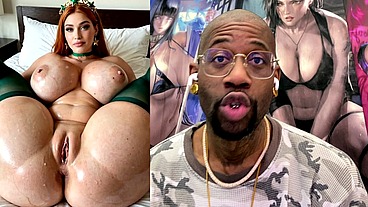 Chonky Big Breast Tight Bald Pussy Queen Is Oiled Up And Ready For Thicc Creampie In Her Tight Pussy, AI Generated