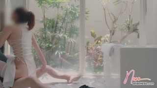 Horny Girl in White Stockings and High Heels Enjoy Daytime Sex