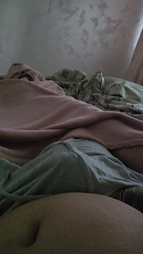 Slutty step mom with sexy tattoo slip hand under step son