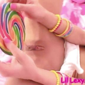 Lil Lexy Masturbate with Lollipop Solo