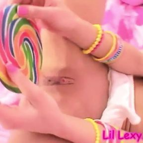 Lil Lexy Masturbate with Lollipop Solo