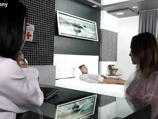 Trans Nurse Nataly Sousa Enjoys a Three-some with a Pair DT778