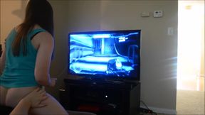 Courtney Eating Out Abby + Halo