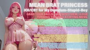 AI Mean Brat Princess Demands Total Obedience: JOI, Degradation and Painful CBT for a Pathetic Loser. Female Domination, Verbal Humiliation, Ball Busting, CBT, Mindless Obedience, Pain Pleasure, JOI Tease and Denial, Superior Woman, Beta Good-boy.