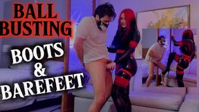 Ball Busting Boots & Barefeet!