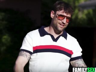 Step parents fuck step daughter & step son after pickleball game