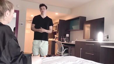 Dumb blonde stepmom gets oil massage till she drips from Josh