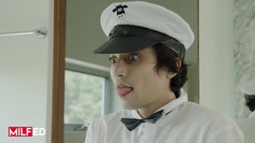 Ricky Spanish pounds Paris The Muse's wet pussy until he cums all over the floor in MILFED video