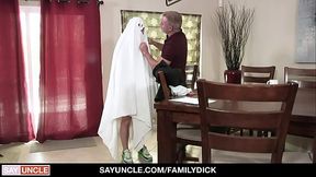 Hot Stepdaddy Rough Fucks His Boy In The Kitchen