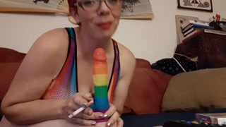 shantastic smoking dancing natural hairy milf dildo bj squirt and orgasm