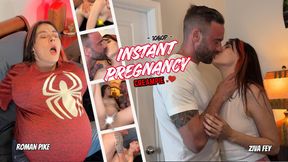 Instant Pregnancy Creampie Belly & Lactating Tits - Ziva Fey & Roman Pike (HD 1080)