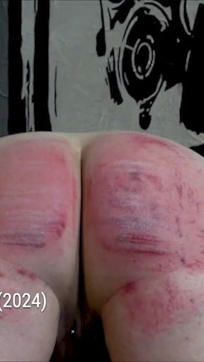 Double Domme Judicial Caning with Slave P