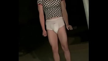 Sissyboy caught in diaper made to pee my self for neighbor girl