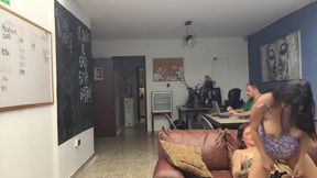 My girlfriend fucks me at my friend′s house