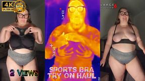 Sports Bra Try-On COMPLETE COLLECTION with Boob Bounce Tests and Naked Twerk Tease (4K Portrait)