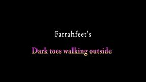 Dark toes walking outside-mov