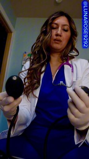6 min POV Dr. Luna gives your a physical exam and needs to collect a sperm sample from you 🧤🍆💦🩺