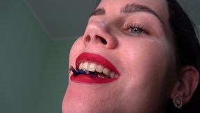 Giantess Anna Plays with a Tiny Man