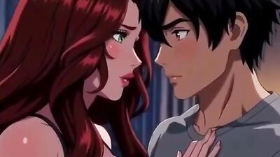 Stepmom shares bed with stepson when stepdad's away - MILF anime hentai