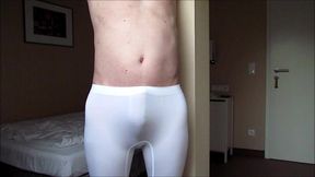 Growing Bulge and Cum in Running Tights