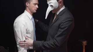 Cole Blue spreading his legs for Legrand Wolf's cock