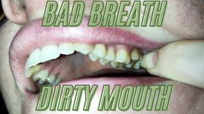 1 week without brushing my teeth_Uvula and crooked teeth fetish
