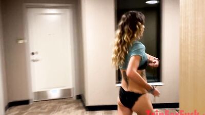 Amateur blonde chick is getting fuckes by a horny stranger
