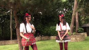 Stacy's wild outdoor anal&#x1F44C; romp with Kit, Kat & Queen of Hearts' gangbang