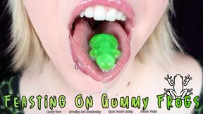 Feasting On Gummy Frogs - HD - The Goddess Clue, Gummy Vore, Candy Eating, Open Mouth Swallowing, Wet Sounds, Drooling, Gulping, Squelching, Swallowing, Spit Dripping