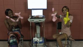 Paris and Reina Blow and Twist Some Entertainer Balloons (MP4 - 1080p)