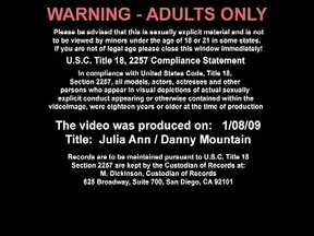 Mature stepmom Julia Ann gives a hot blow job at the bar with her tattoos