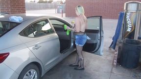 Sexy Bunny cleaning car &mdash;  see what else she does!?!????