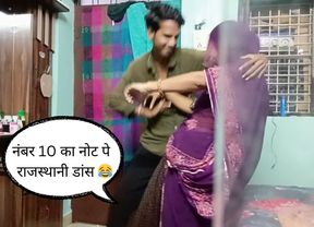 Indian Desi Rajsthani Village Beautiful Couple New Merried Injoy Dance Sfw Video By -Snapchat143